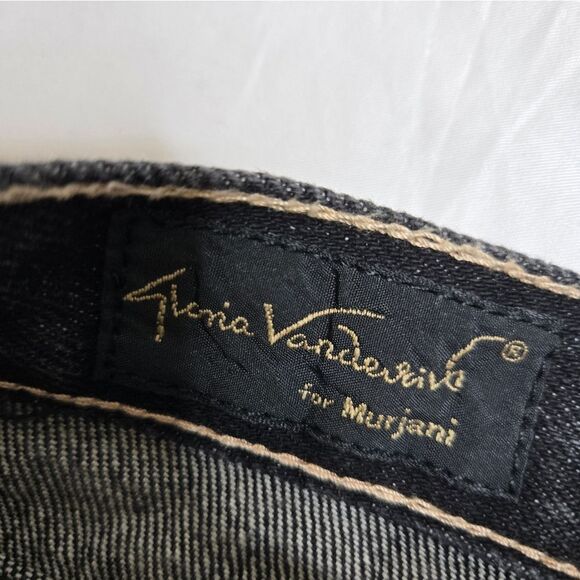 VINTAGE 80s dark wash high waist western Gloria Vanderbilt straight leg jeans 27 - Picture 4 of 11